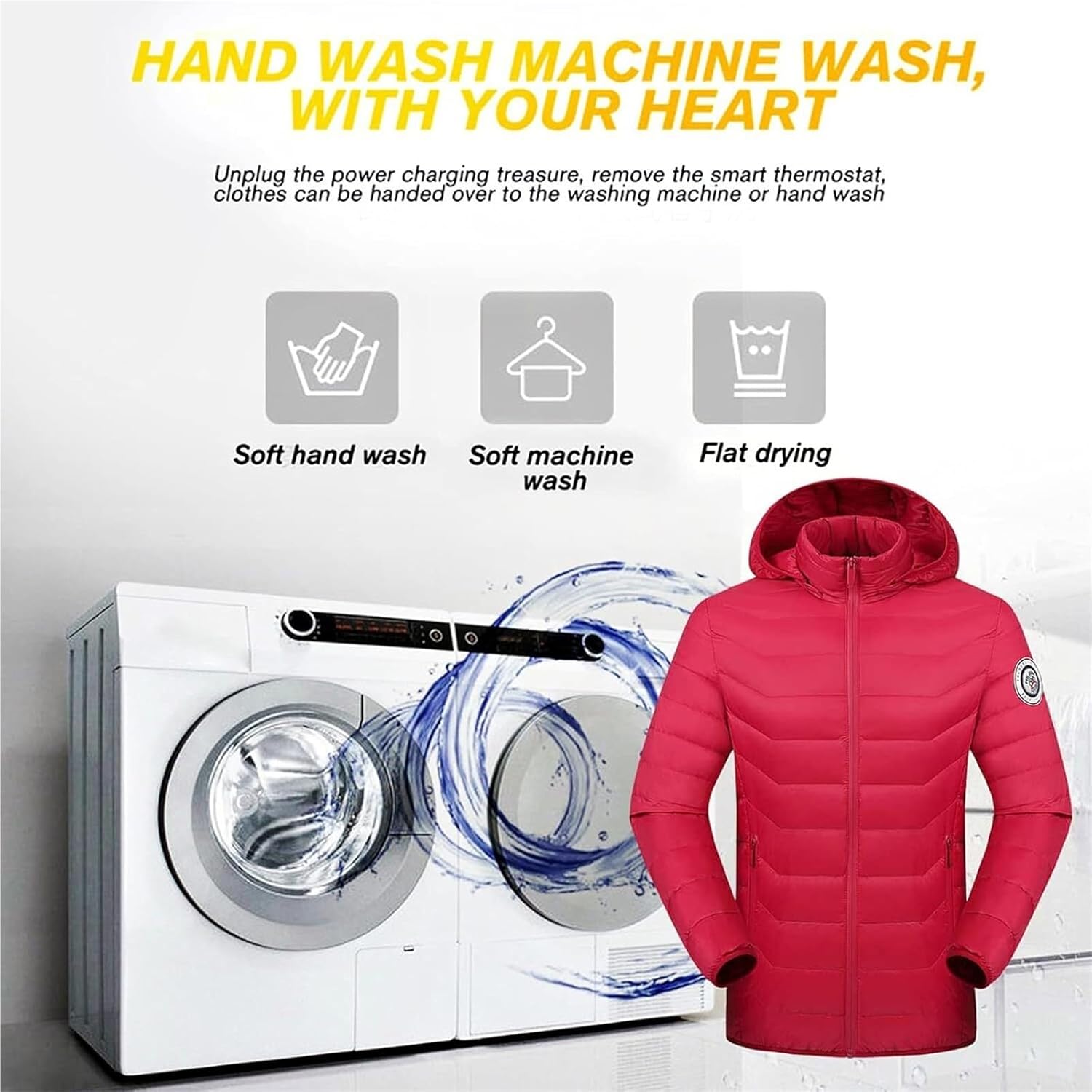 Body Warmer Jacket, USB Electric Heating Jackets with 3 Temperature Levels Electrically Heated Coat