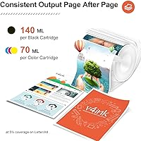 Vista 3 de v4ink Botella de tinta de repuesto compatible GI20 para botella de tinta de repuesto Canon GI-20 para usar con impresora de inyección de tinta PIXMA