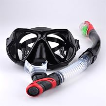 Diving Masks Snorkelling Mask Swimming Glasses Snorkel Set Anti-Fog Swim Goggles Full Dry Breathing Tube Scuba Diving Snorkeling Swim Equipment for Adults,