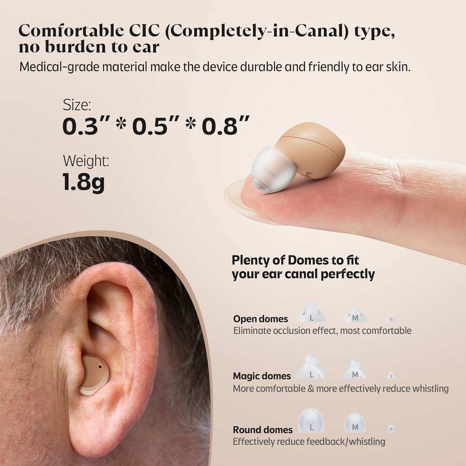 iBstone K2 Rechargeable Hearing Aids for Seniors Adults, Digital Devices with 4 Programs for Optimal Hearing Experience, Smart Touch Operation, Quick Charge with Portable Charging Case, 2025 Version