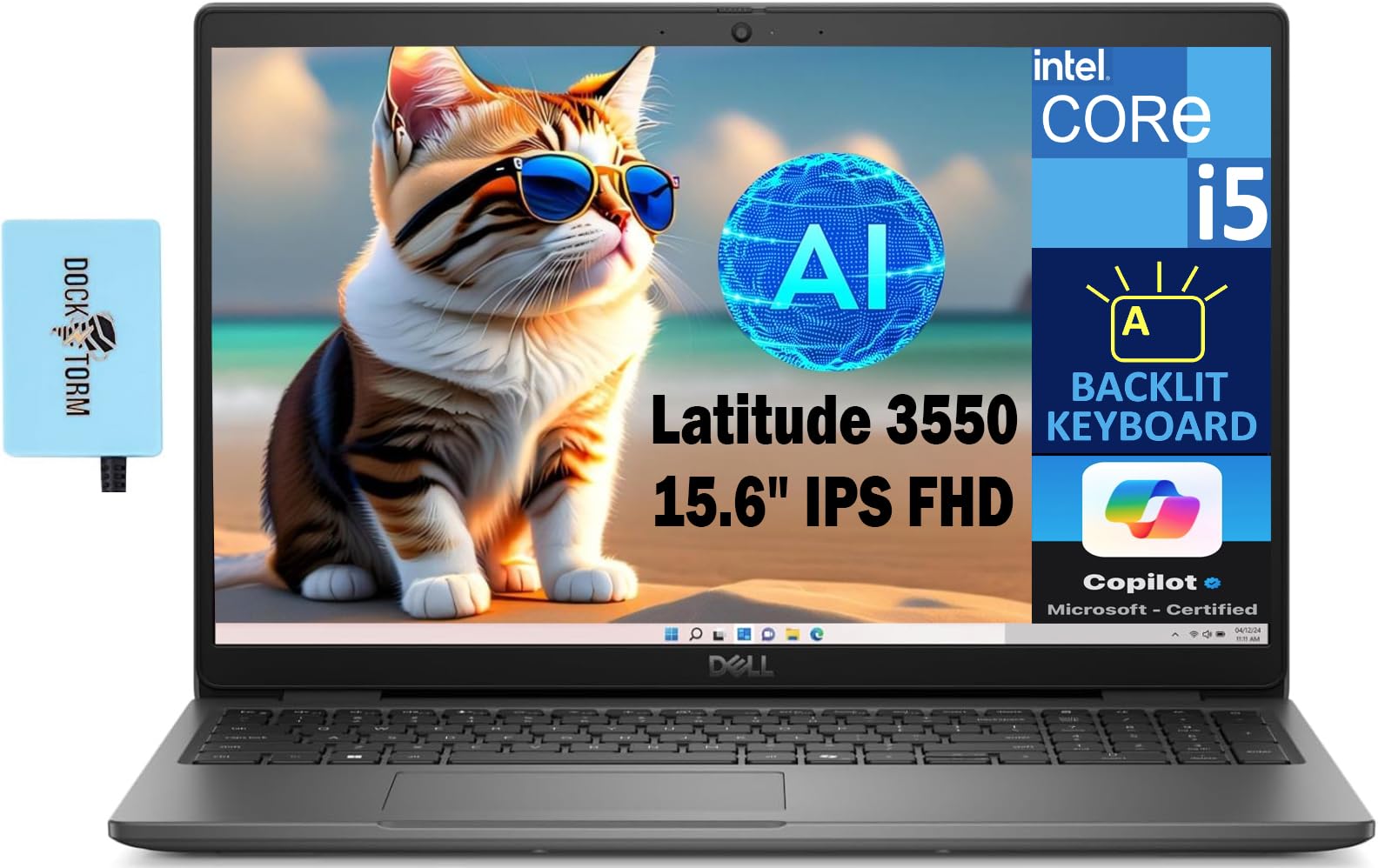 Dell 2025 Latitude 3550 AI Business Laptop 15.6
