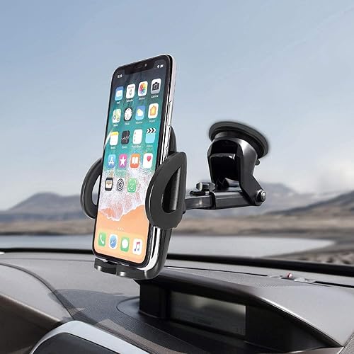 Miniatura 4 de Cellet Soporte de teléfono para automóvil con ventosa de brazo largo para parabrisas y tablero de automóvil, compatible con Apple iPhones, Samsung