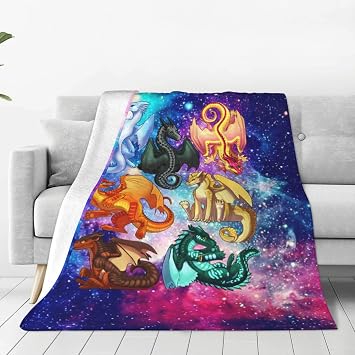Wings-of-Fire Dragon Throw Blanket Couch Bed Sofa Soft Lightweight Warm Cozy Flannel Fleece Bed Blanket for Kids Adults Gift Multiple 60"X50"
