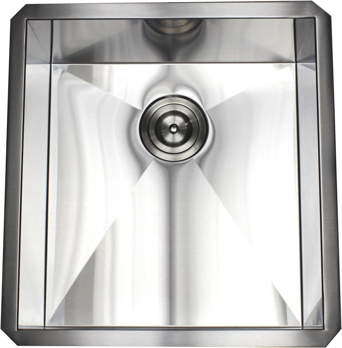 Review Discount Zero Radius Contemporary Design 16 Gauge Durable Undermount Single Bowl Stainless Steel Kitchen Sink/Bar Prep Sink With Lift Out Basket Strainer (17 Inch)