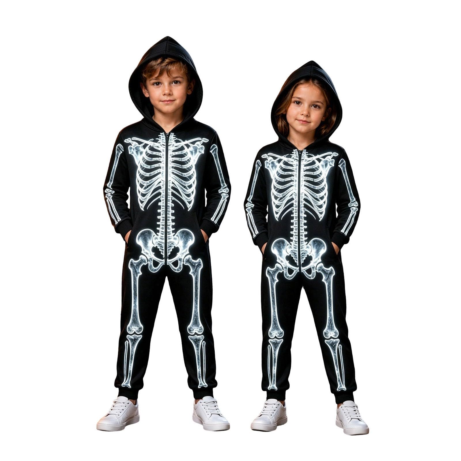 Bat Costume for Kids Skeleton Costume Glow In The Dark Halloween Costumes โ image 1