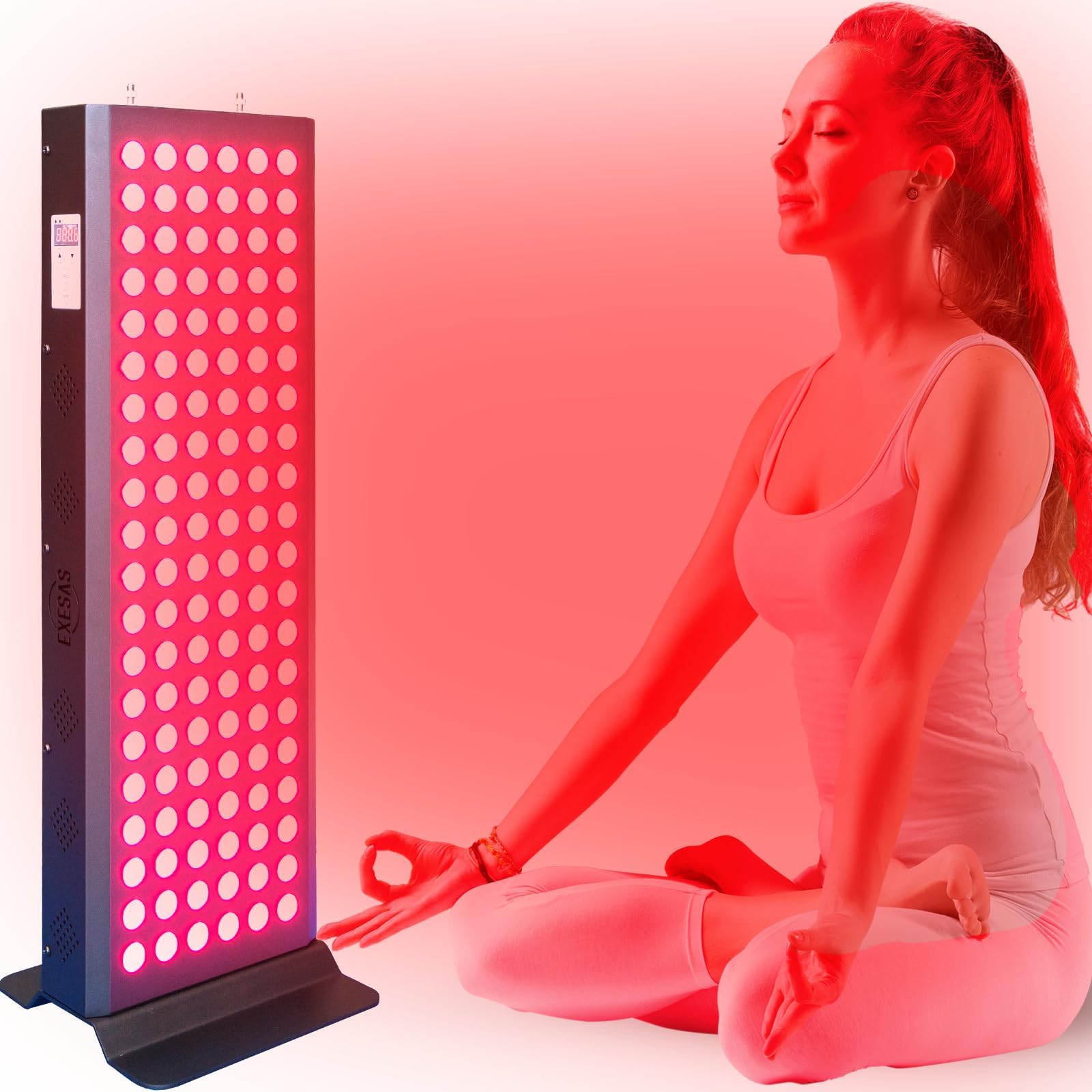 Red Light Therapy Device for Full Body, 630nm, 660nm, 810nm & 850nm, Near Infrared Dual-Chip Clinical Grade LED Panel for Smooth Skin, Weight & Pain Management and Overall Wellness (600-Watt 120-LED)