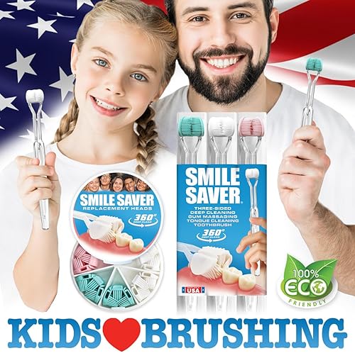 Miniatura 3 de Nuevo cepillo de dientes sensorial de 3 lados de tacto más suave, paquete de 3 unidades, espectro autista, necesidades especiales, cuidado dental