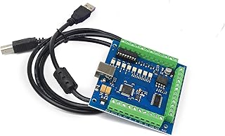 RATTMMOTOR Mach3 USB CNC Controller Board 4 Axis CNC Motion Control Card USB Interface Breakout Board 100Khz for CNC Router Engraving Machine/Servo Motor/Stepper Motor Servo Motor