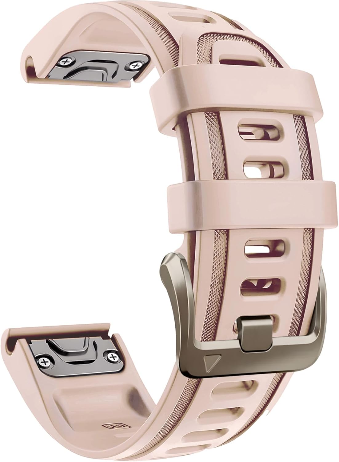 20mm Watch Band for Garmin fenix 5s 6s 7s pro solar Quick Fit 20 silicone bands replacements with light Soft gold buckle for garmin epix pro gen 2 42mm Descent Mk2s/3/3i Short for Women