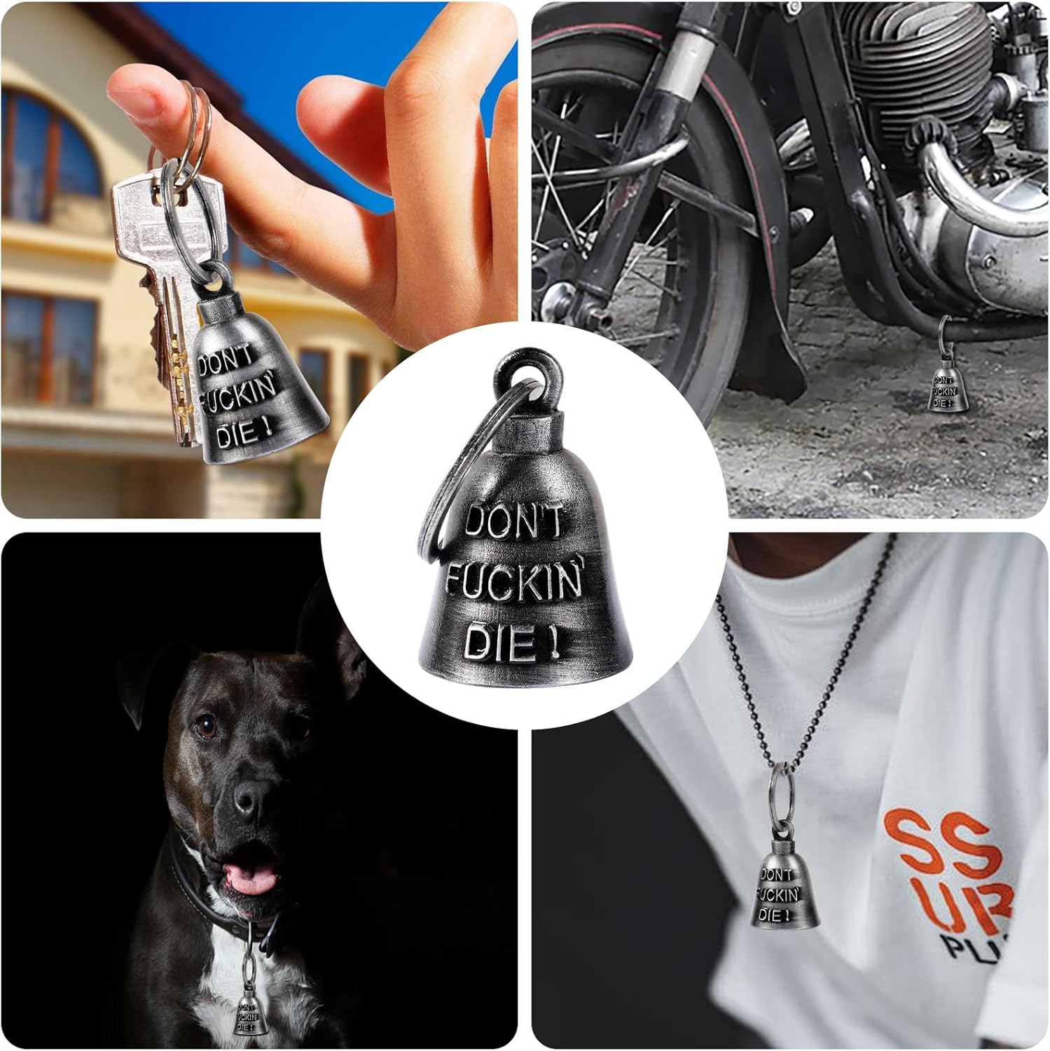 GARGOYLE BELLS Motorcycle Bells for Biker Good Luck Riding Bells Guardian Biker Bells Motorcycle Accessory for Luck - Image 6