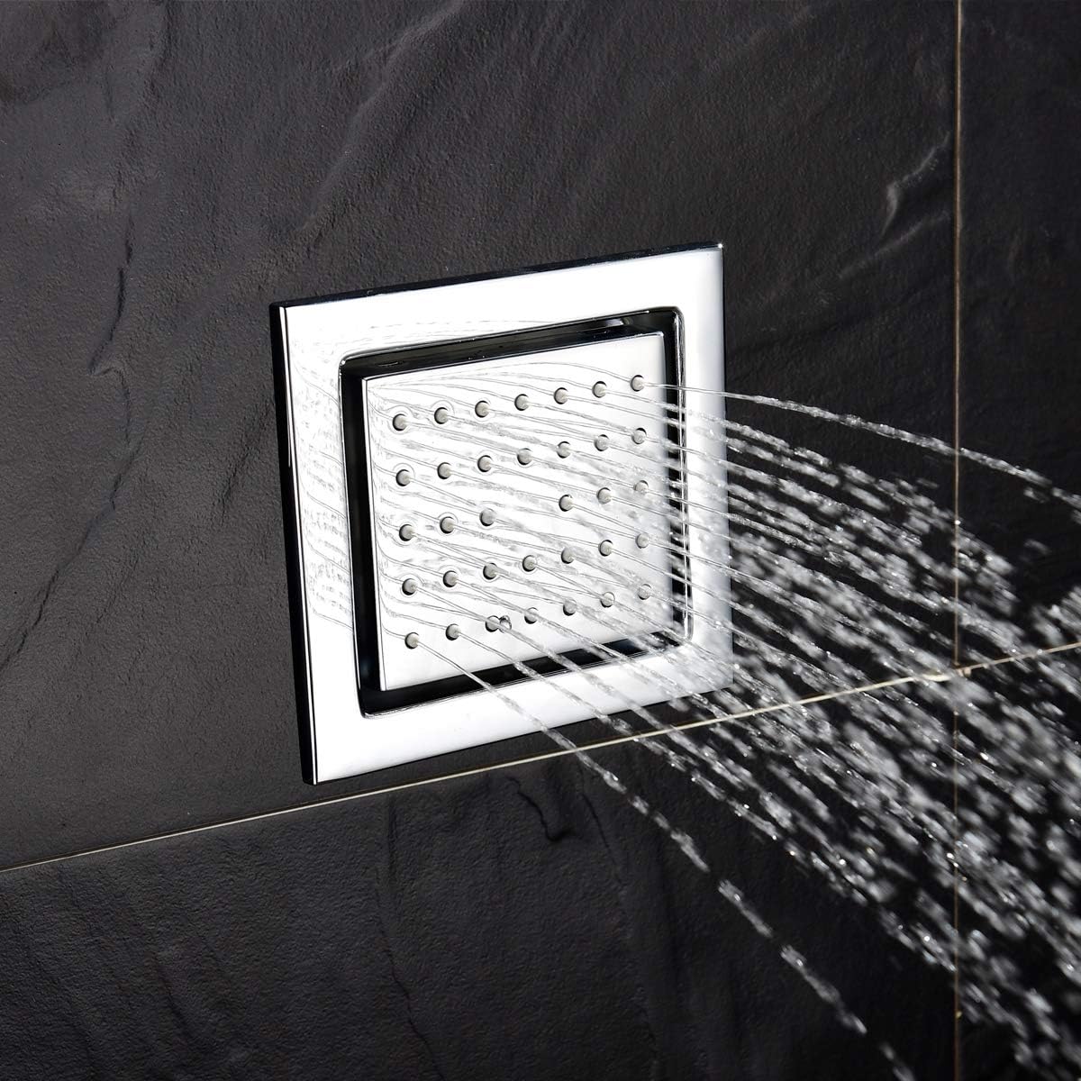 CIENCIA Shower Body Spray Brass Square Massage Jets Spray Wall Mounted Body Jet Shower SPA Body Spray Chrome, SFA028A