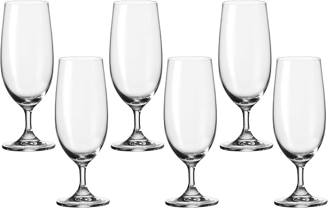 Leonardo Daily 063318 szklanki do piwa, tulipan do piwa z uchwytem, nadają się do mycia w zmywarce, zestaw 6 sztuk, 360 ml
