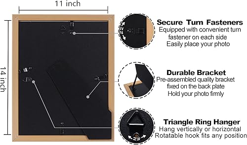 Vista 56 de VIOLABBEY Juego de 4 portarretratos de 5 x 7 pulgadas, marco de fotos de 5 x 7 pulgadas para montaje en pared o mesa, vidrio real, regalo