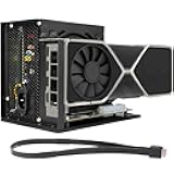 PCIe 4.0 x4 64Gbps Compatible eGPU DOCK, with OCuLink SFF-8612 8311 to PCIe x16 and SFF-8611 Male Cable, Enclosure supports Standard ATX Power and External Graphics Cards GPU for Laptop Mini PC