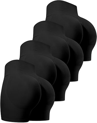 CHRLEISURE Pantalones cortos de entrenamiento para gimnasio, ciclista, cintura alta, levantamiento de glúteos con fruncido en los glúteos, conjunto