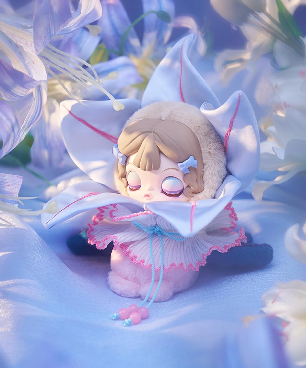 CALEMBOU Plush Blind Box, Cute Viora Floraison Libre Series Soft Stuffed Keychain, Kawaii Mystery Vinyl Bag Charms Collectible for Birthday Christmas