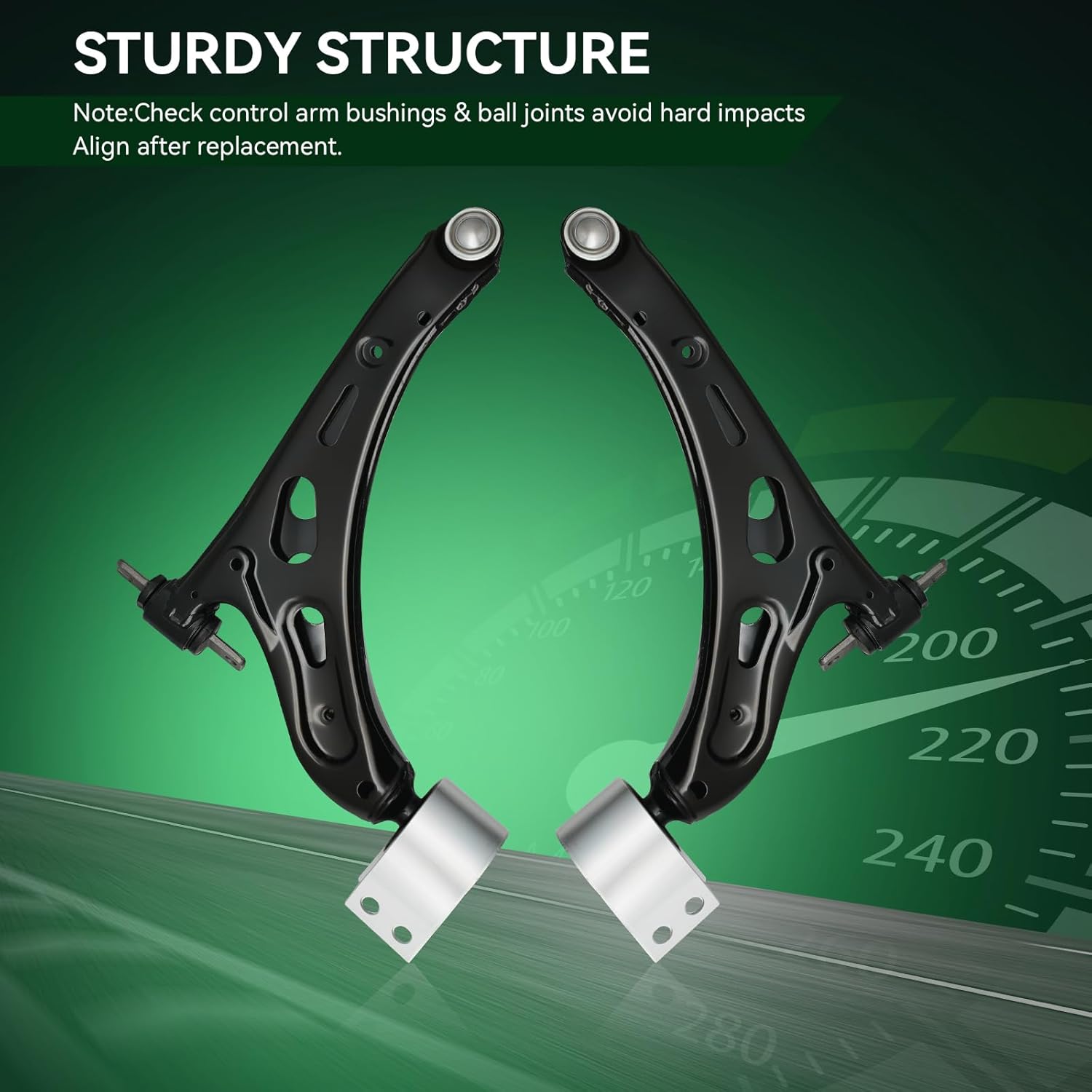 AUQDD 2Pc Suspension Front Lower Control Arm and Ball Joint Assembly Fit For 2018-2021 2022-2024 Bu-ick Enclave /18-23 Chevy Traverse, 2024 Traverse Limited (OE# K623751 K623752 84263008 84263009)