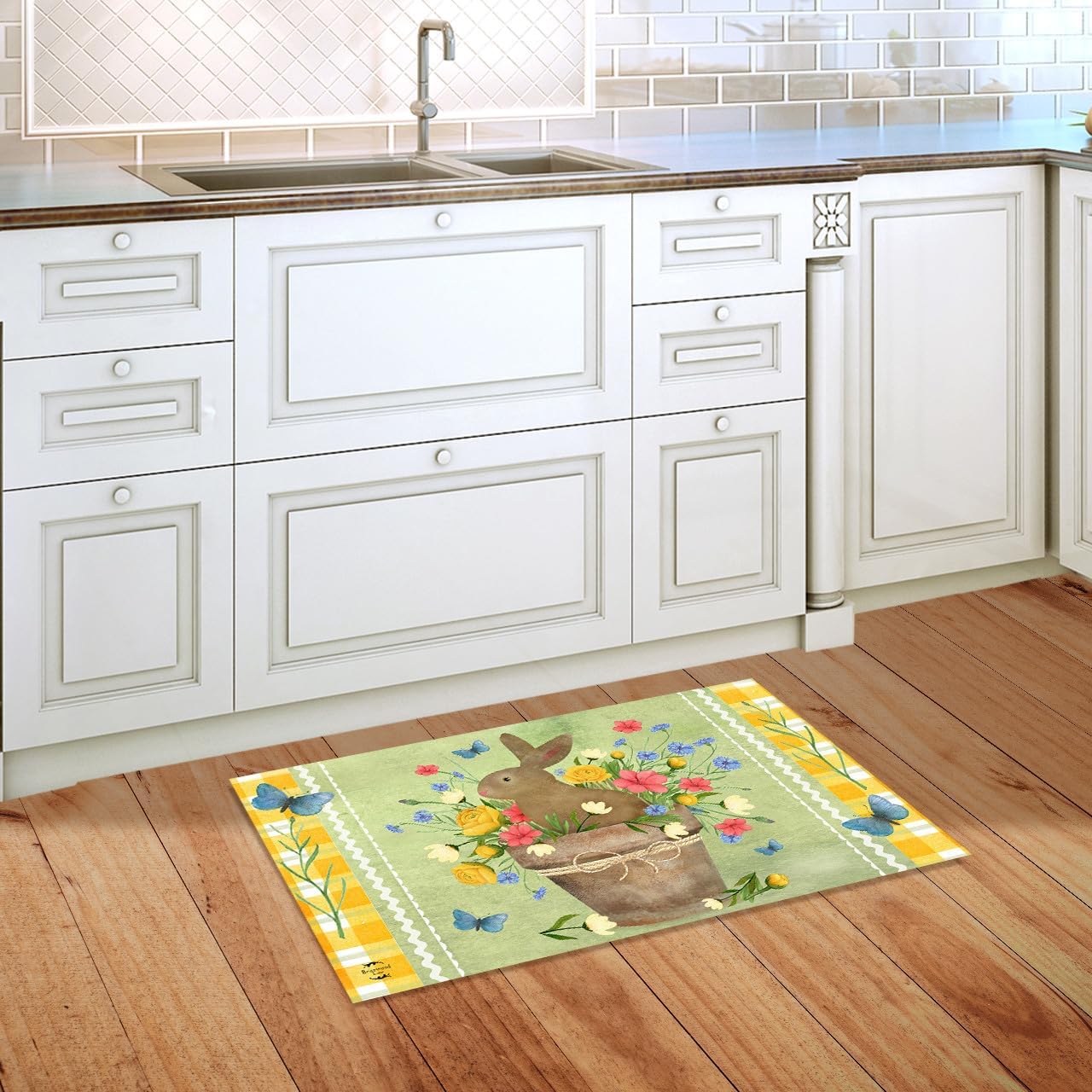 Briarwood Lane Flowerpot Bunny Doormat