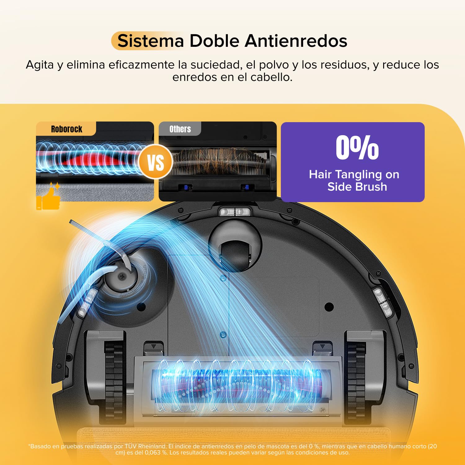 roborock Q7 M5 Robot Aspirador y Fregasuelos 2 en 1 de 10000 Pa, Robot Vacuum con Doble Sistema Antienredos, Navegación PreciSense LiDAR, Controlado por App y Comando por Voz (Negro Set)
