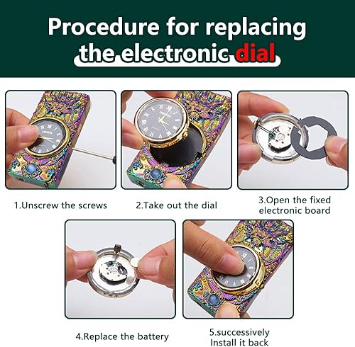 Miniatura 6 de SKRFIRE Encendedor de reloj de lujo para hombres, encendedores USB recargables de plasma, encendedor de arco de plasma, resistente al viento, sin