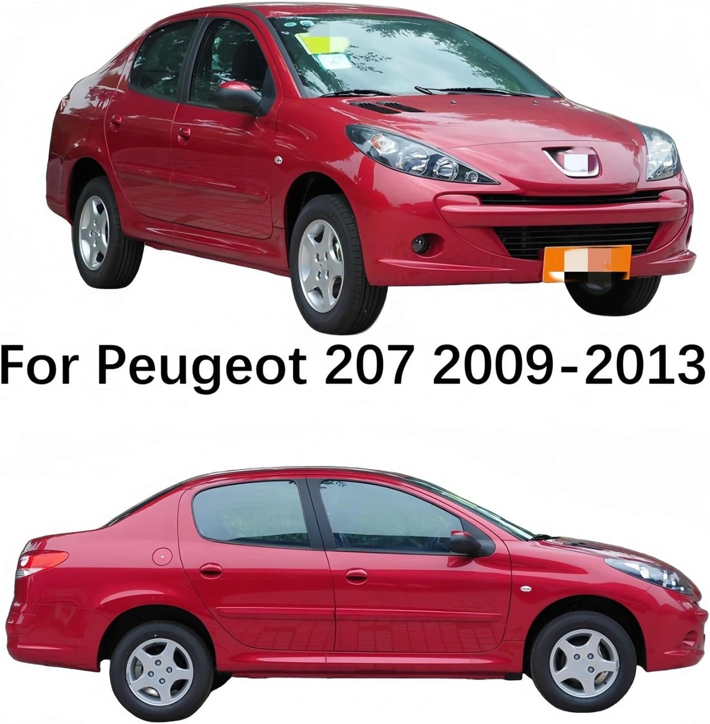 GEYABG(ゴヤブ) 車用ウィンドウレインディフレクター プジョー 207 2009-2013用 バイザー サンガード ベント ウ