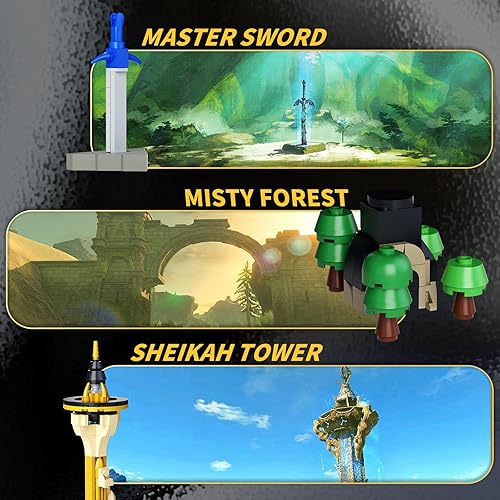 Miniatura 3 de BOTW Skyline Architecture and Collection - Juegos de construcción que incluyen espada maestra, bosque brumoso, torre Sheikah, templo del tiempo,