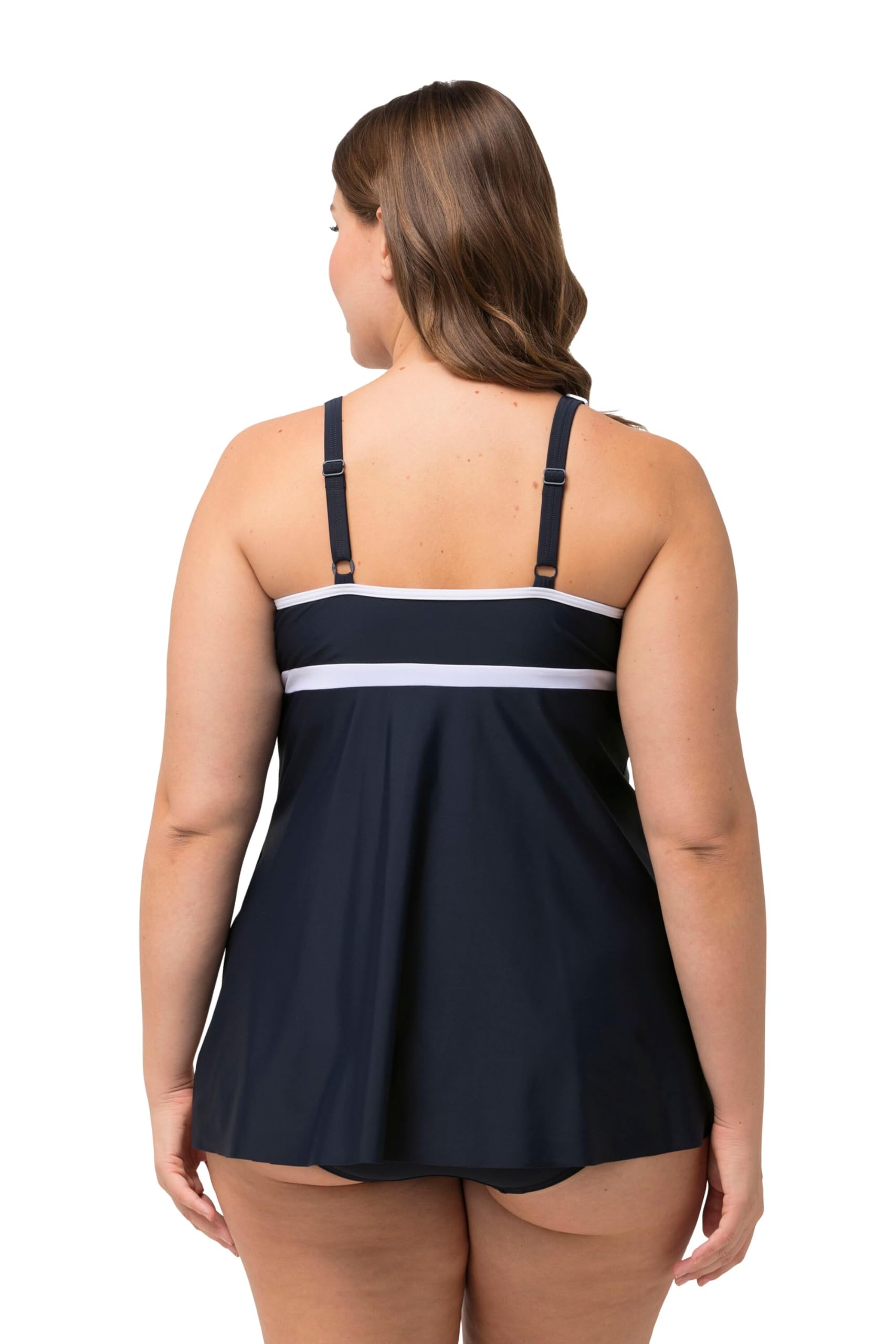 Ulla Popken Damen Tankini Plus Size Zweiteiler Oeko-TEX
