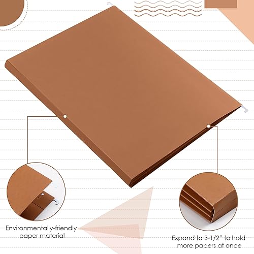 Miniatura 10 de Paquete de 24 carpetas colgantes de tamaño carta, carpetas colgantes de archivos expandibles con pestañas, carpetas de archivos de colores,