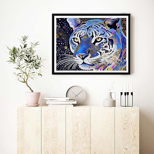 Miniatura 10 de VAIIEYO Pintura acrílica por números para adultos elefante animal, kit de pintura al óleo de bricolaje, lienzo, pintura de dibujo con pinceles para