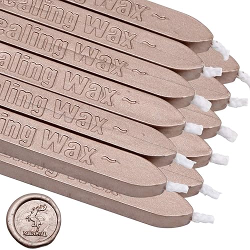 12 velas de cera de sellado de champán, cera de sellado con mecha, sellos de cera caseros, para invitación de boda o fiesta de eventos, tarjeta de