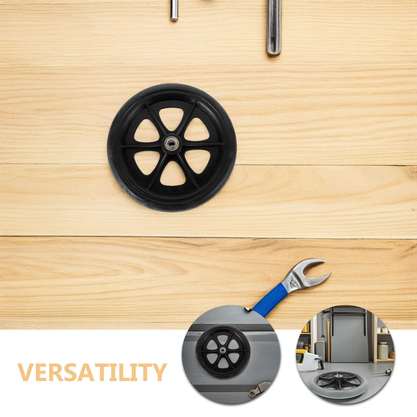 Ruedas Delanteras de Repuesto 4 Piezas para Silla de Ruedas Resistentes al Desgaste, Materiales Abs y Acero, Compatibles Andadores para Uso Interior y Exterior