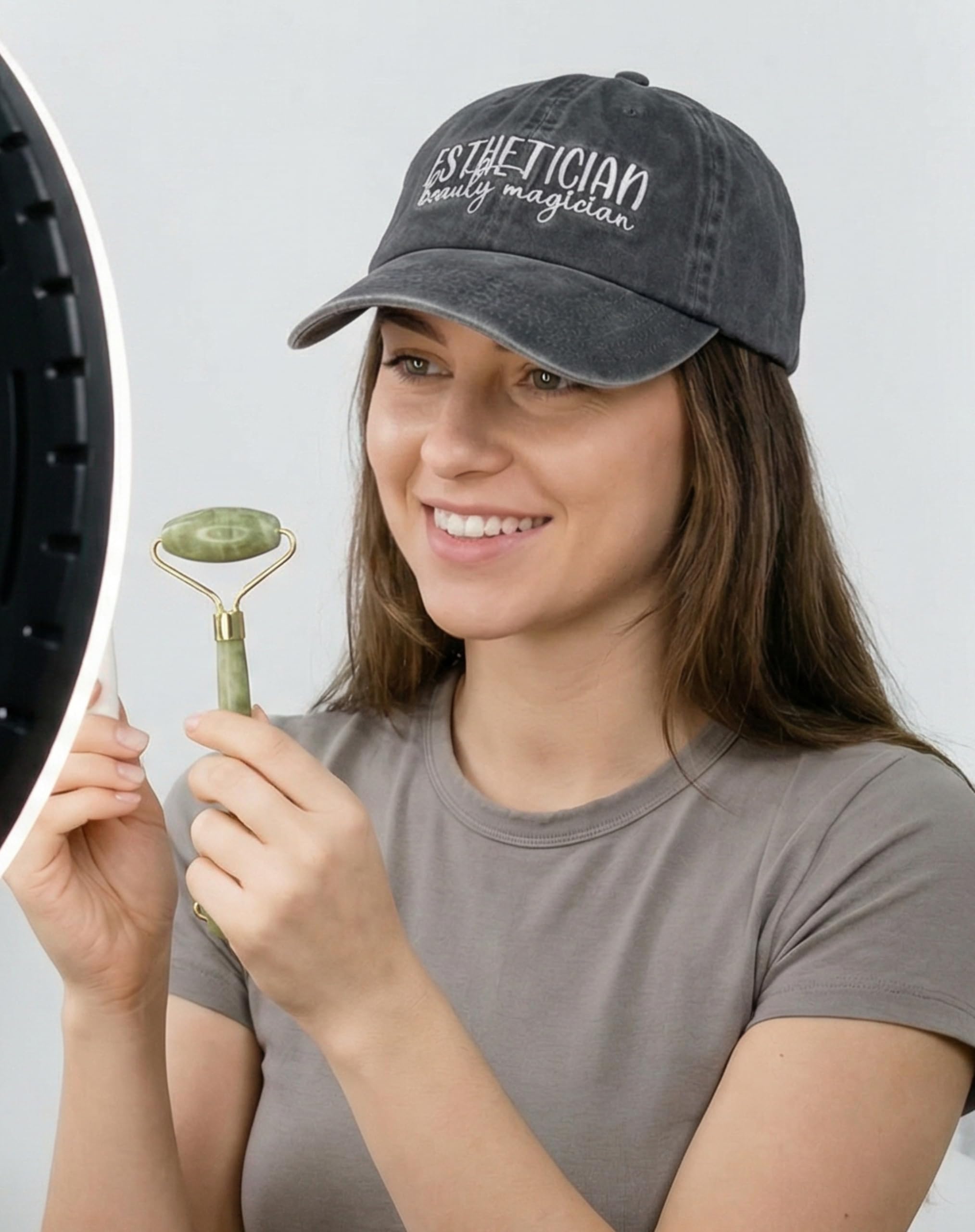 InnoBeta Esthetician Gifts Cap for Women - Adjustable Vintage Washed Cotton Embroidered Hat - Gift for Magic Beauty