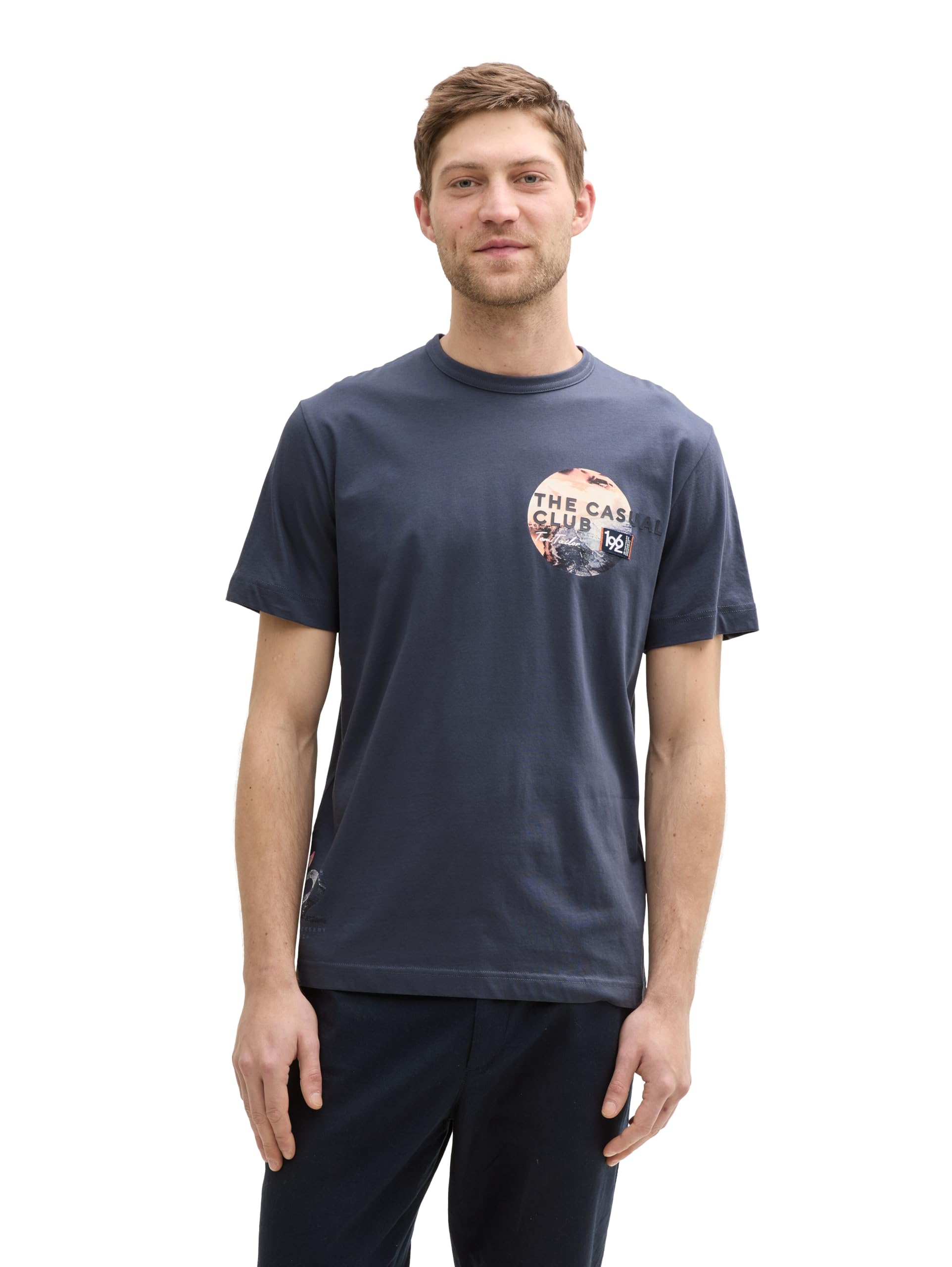 TOM TAILOR Men's T-Shirt, 10306 - Blueish Grey, M