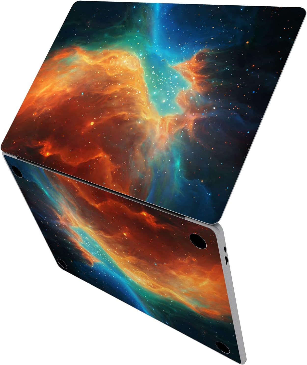 Vinyl Decal Skin Compatible for MacBook Pro 16 M3 M2 M1 14 2023 Air 15 2022 Retina 2020 Air 13 Mac 12 Sticker Space Stars Galactic Design Laptop Yellow Blue Trendy Cover Print Universe