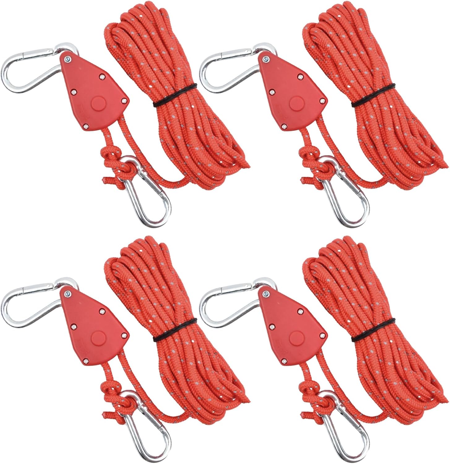 4 Pack Tent Guy Ropes Heavy Duty, 6mm Camping Cord Rope Reflective ...