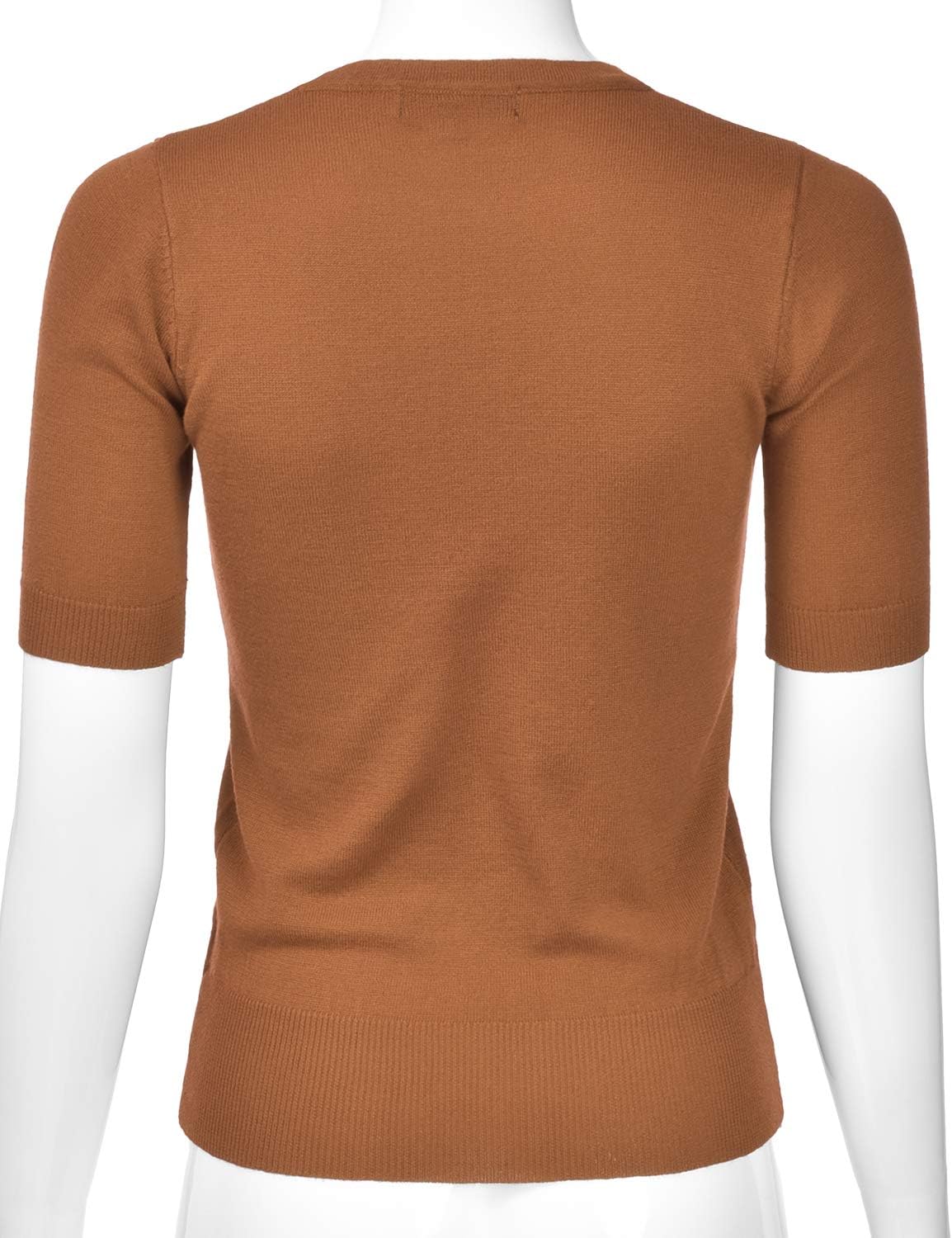 EIMIN Women's Crewneck 1/2 Sleeve Slim Fit Pullover Knit Sweater Top (S-XL) - Image 3