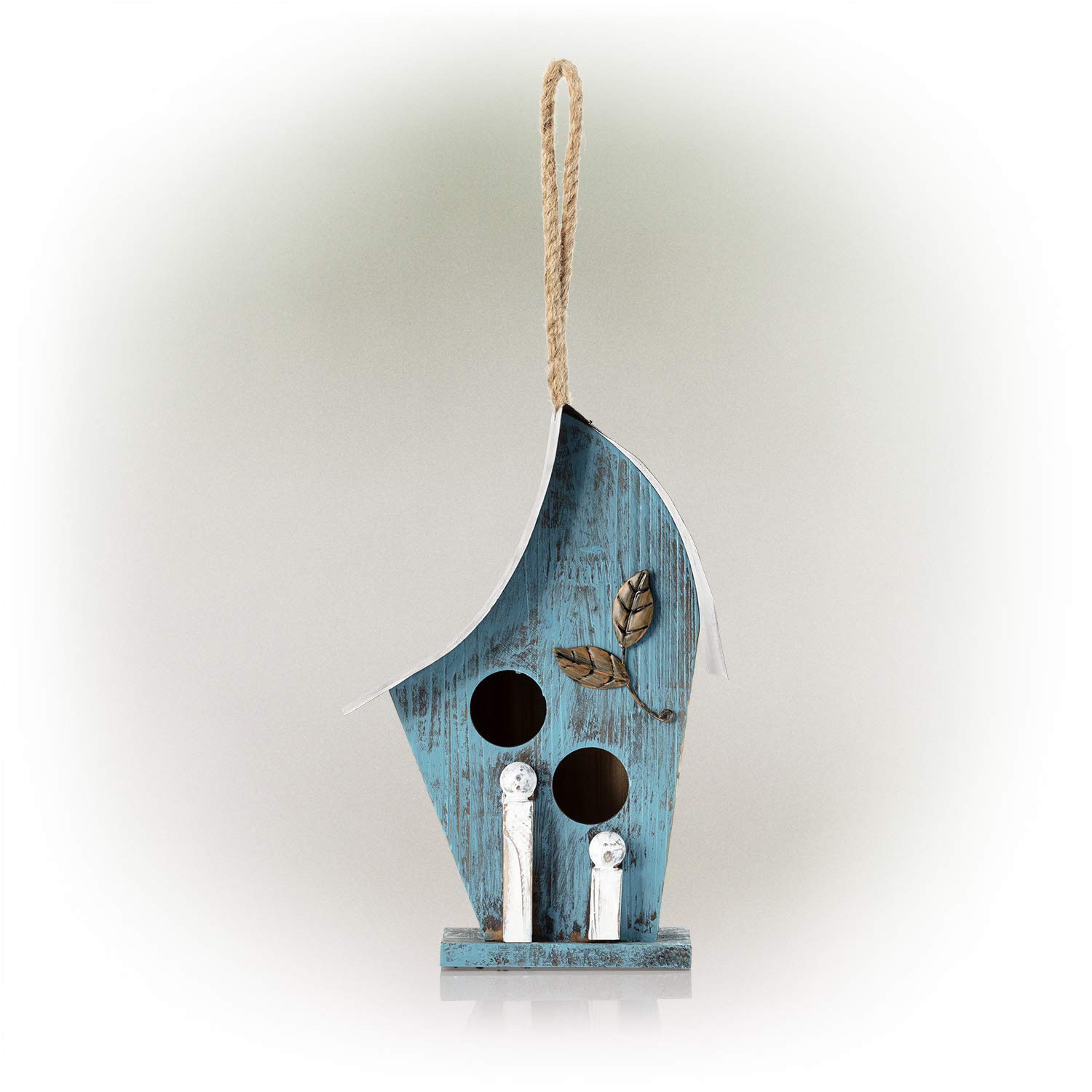 Alpine YEN134HH-YL Artful Wooden Birdhouse