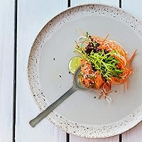 Vista 8 de Hemoton Cuchara de postre de cerámica de estilo japonés, utensilio doméstico versátil para sopa, arroz y gachas de avena, fácil de limpiar, agarre