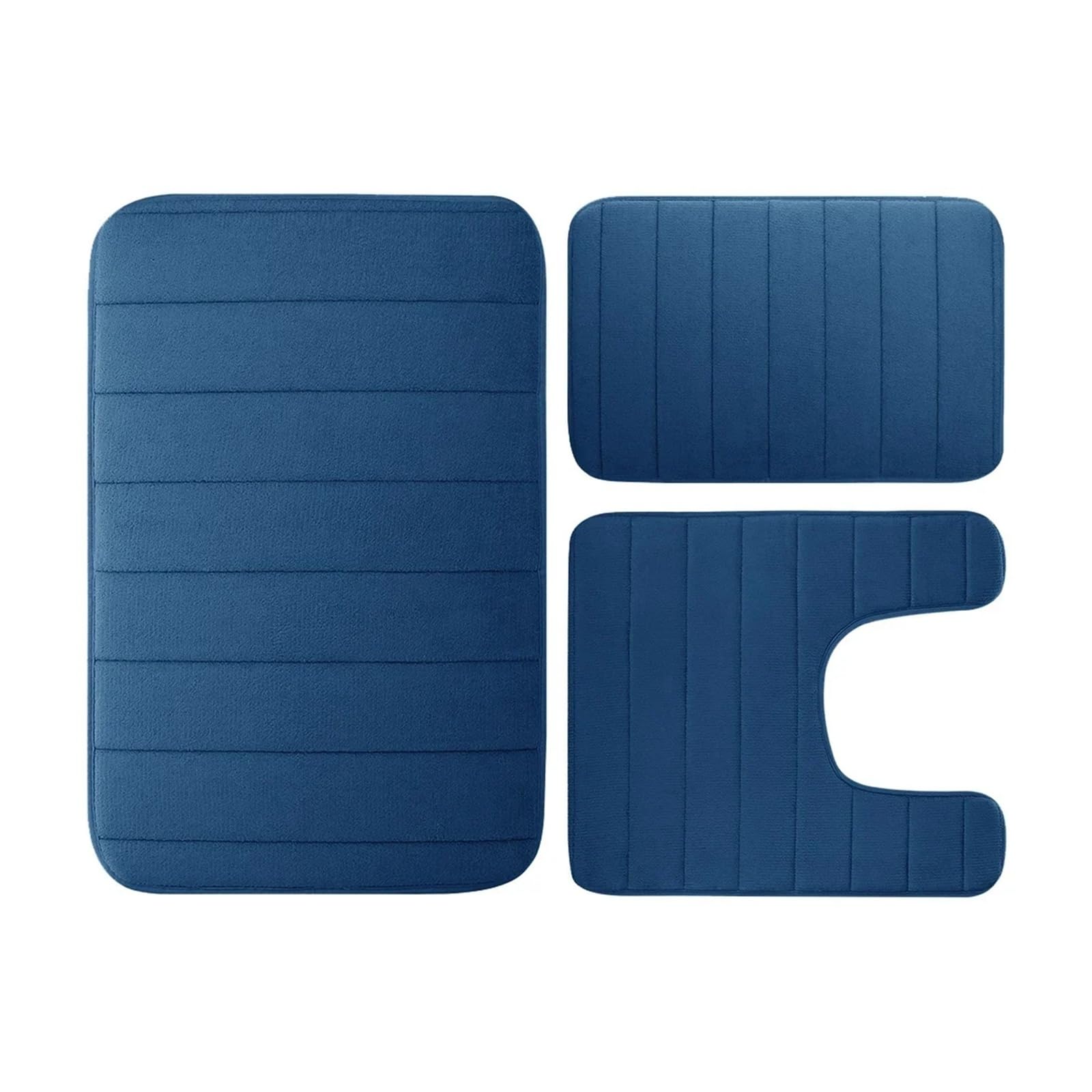 3 Stück Memory Foam Badteppiche Saugfähige Badezimmer rutschfeste waschbare Matten for Bodenteppiche für das WC