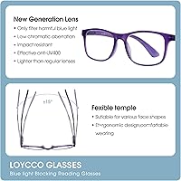 Vista 63 de 1/2/4/5 Pack Computer Reading Glasses Blue Light Blocking Readers Spring Hinge for Women Men