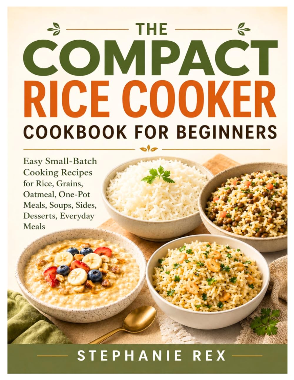 The Compact Rice Cooker Cookbook for Beginners: Easy Small-Batch Cooking Recipes for Rice, Grains, Oatmeal, One-Pot Meals, Soups, Sides, Desserts Everyday Meals (Smart Kitchen Appliance Recipes)