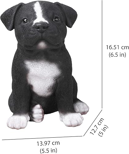 Miniatura 3 de Hi-Line Gift Ltd Estatua de cachorro de pitbull de Staffordshire sentado