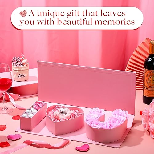 Miniatura 3 de Engrowtic Paquete de 2 cajas florales con tapa "I Love You Mom", cajas para el día de la madre, caja rellenable para flores, caja de regalo de