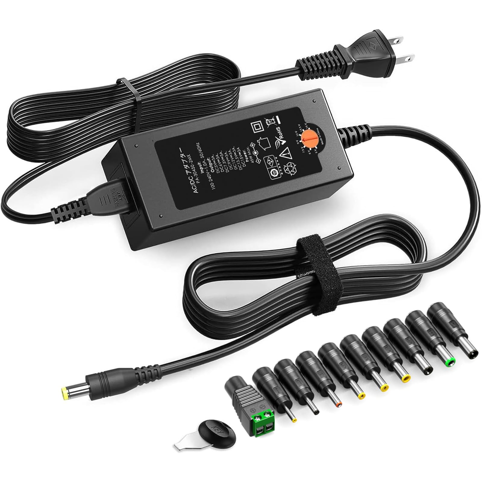 Amazon.co.jp: Outtag 45W 3A マルチdcアダプタ 15V 13.5V 12V 9V 7.5V