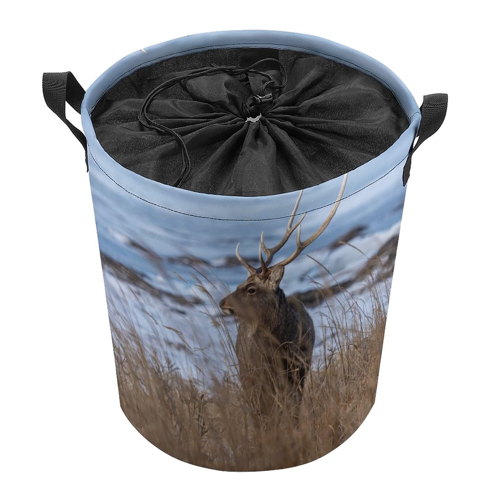 Laundry Baskets Foldable Canvas Washing Laundry Basket Bag Bin Hamper Toy Tidy Storage Organiser Snowdeer 13.8x17.3 in