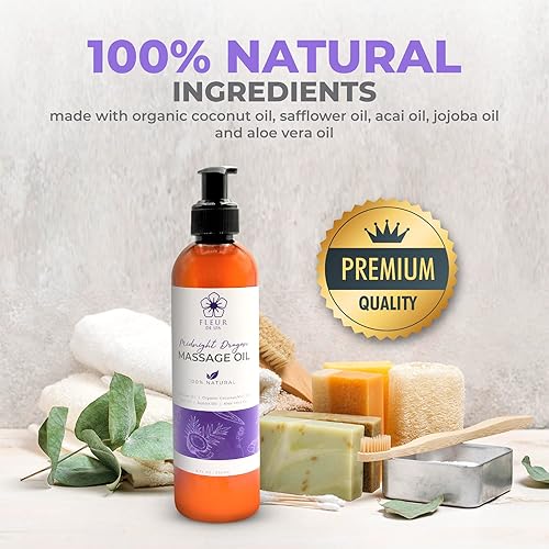 Miniatura 2 de Aceite terapéutico para masaje corporal, aceites de cártamo y coco orgánicos, para dolores musculares y rigidez, aceites de acai, jojoba y aloe