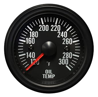 Oil Temperature Gauge-Waterproof Electrical White LED Performance Series 52mm 2 1/16