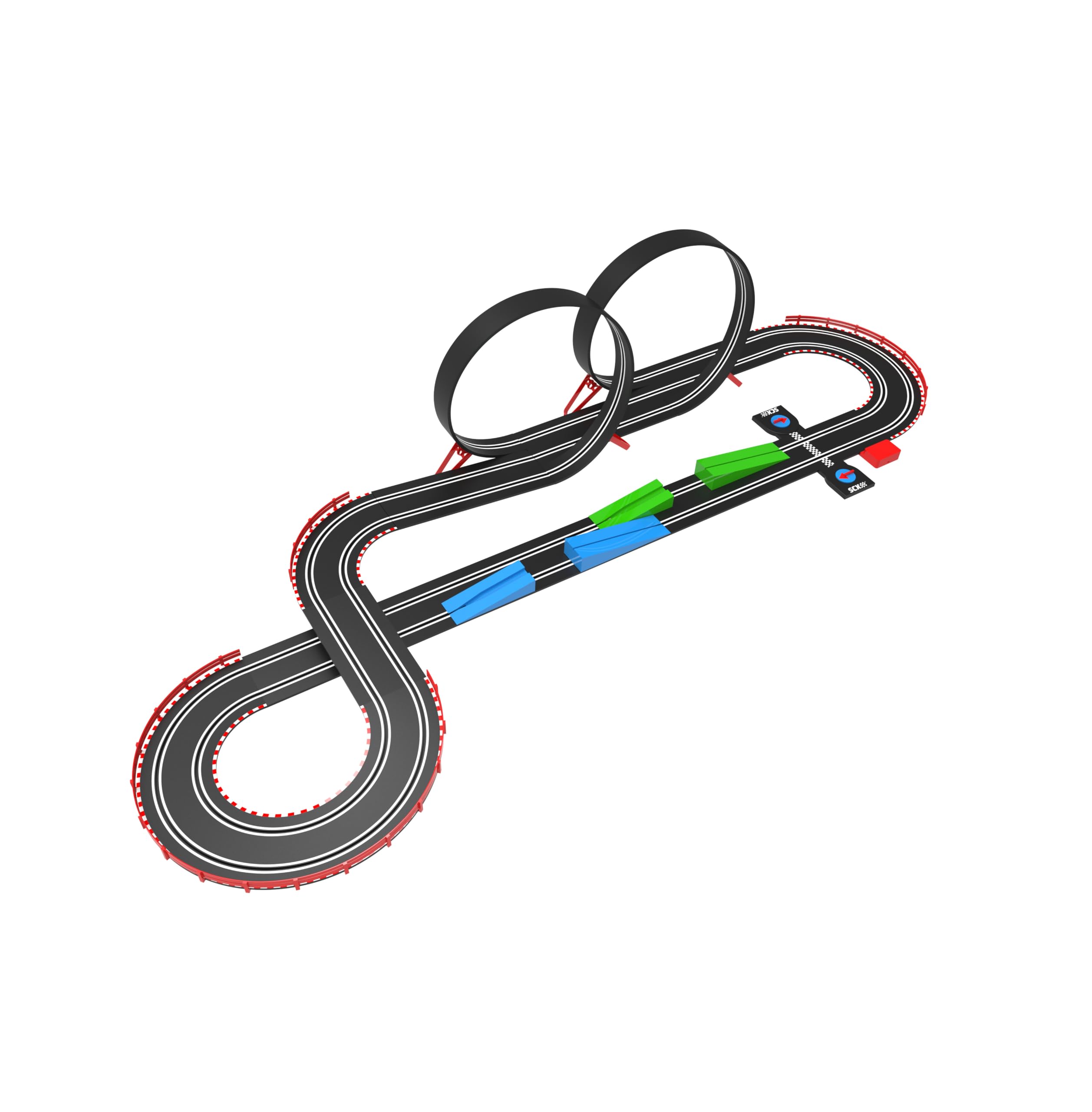 SCALEXTRIC - Circuito Compact - Pista de Carreras Completa - 2 Coches Incluidos - Escala 1:43 (Circuito Compact Speed Race)