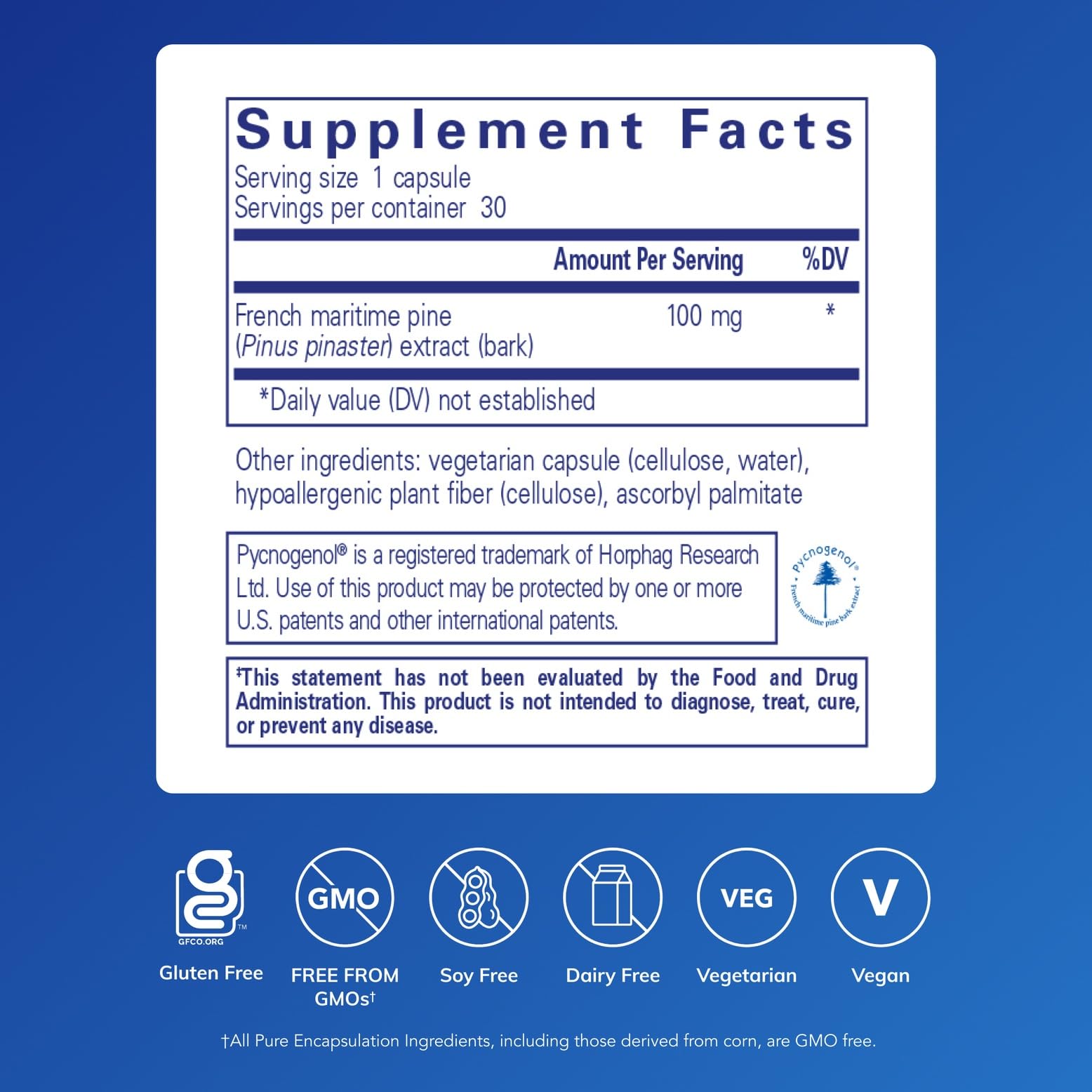 Pure Encapsulations Pycnogenol 100 mg, 30 Capsules — Amazon image 2