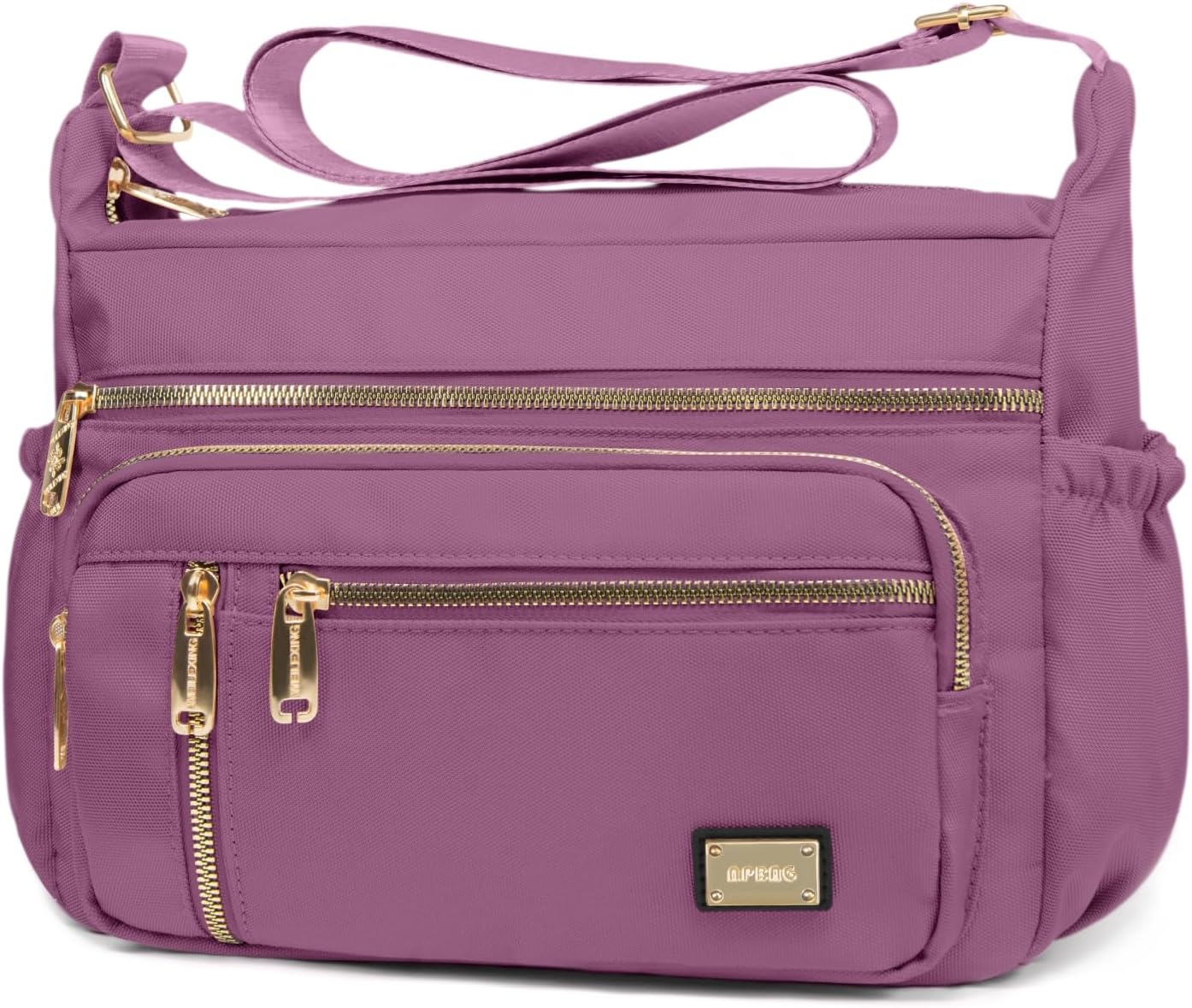 NPBAG Crossbody Bag for Women, Nylon Shoulder Purse Handbag Messenger Bag, Trendy Pocketbooks, Waterproof and Multi-Pockets (Plum) NPBAG Crossbody Bag for Women, Nylon Shoulder Purse Handbag Messenger Bag, Trendy Pocketbooks, Waterproof and Multi-Pockets (Plum)